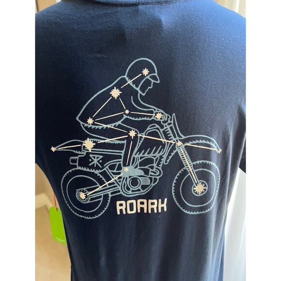 NWT Roark Cosmic Wanderer navy blue short sleeve t-shirt - Picture 3 of 5